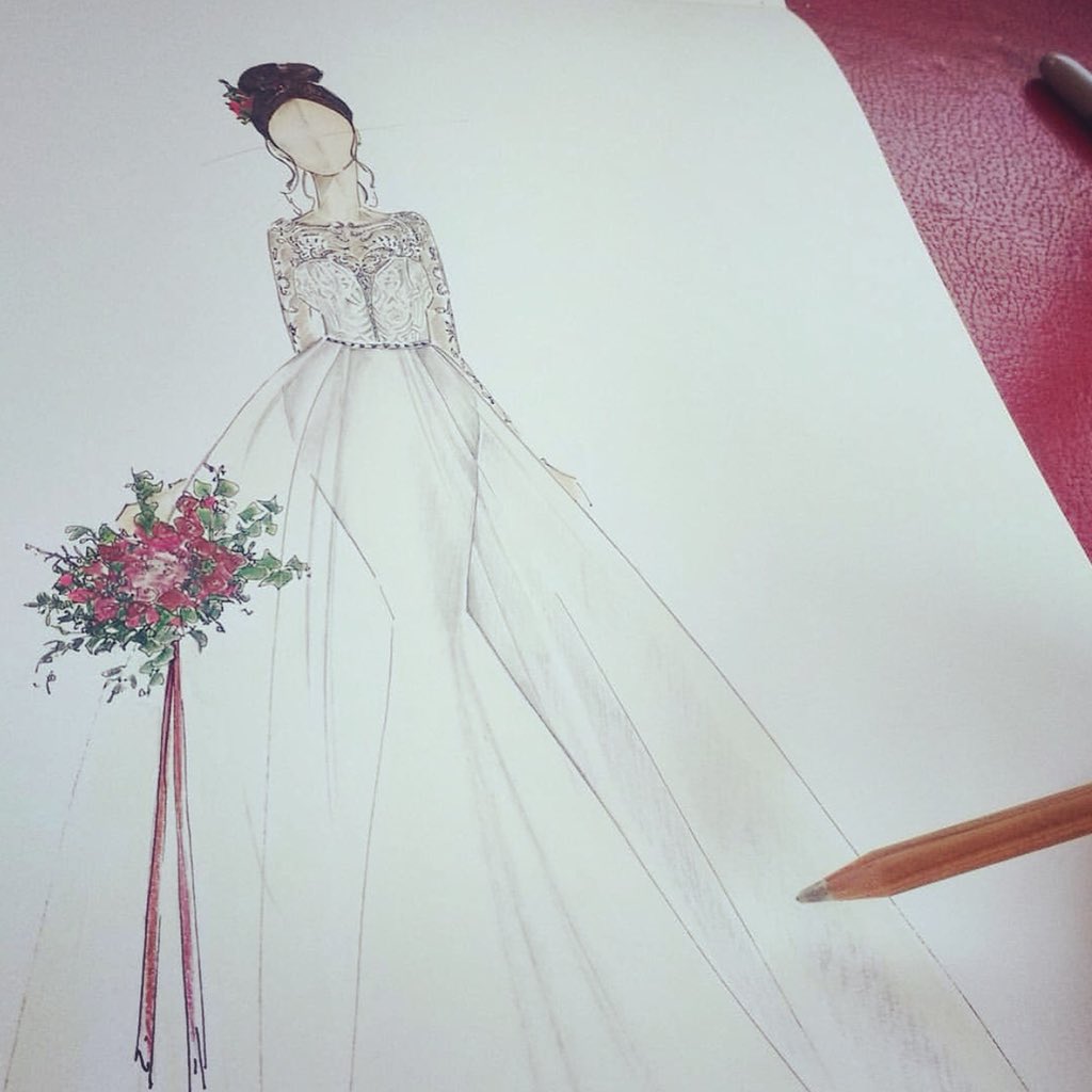 When Bridal Illustrations hits it out of the ballpark, again. Thank you Megan for capturing Ainsley so beautifully