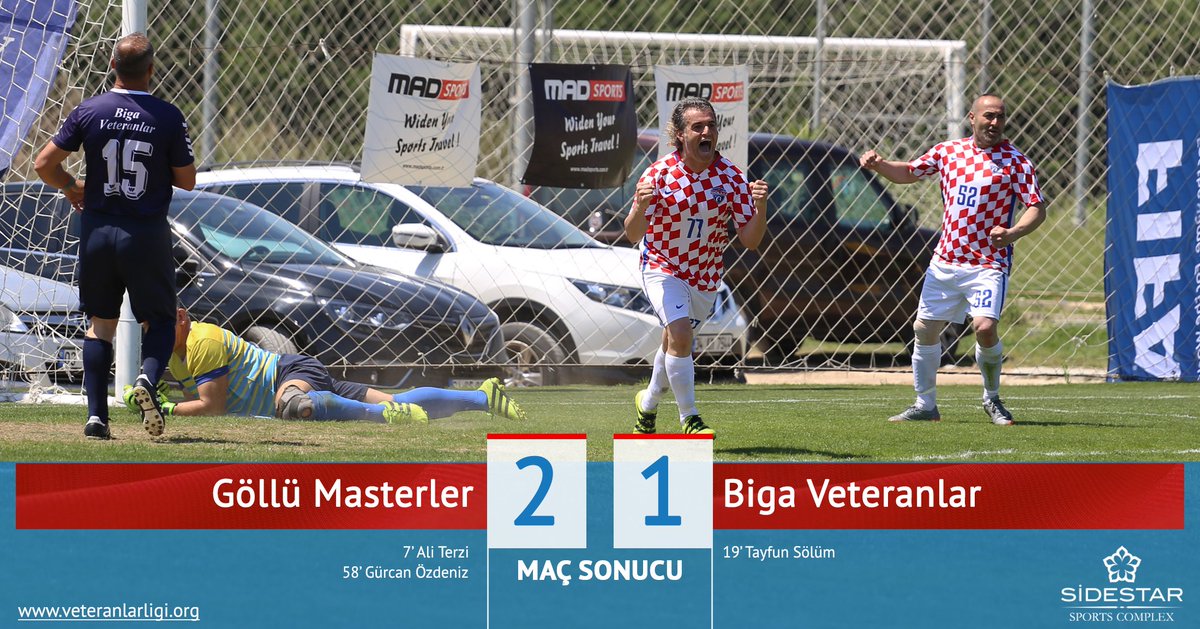 Göllü Masterler - Biga Veteranlar MS
7' Ali Terzi
19' Tayfun Sölüm
58' Gürcan Özdeniz

#GreenHillTürkiyeFinalleri  #VeteranlarLigi