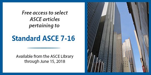 ASCEpublishing's tweet photo. #Structures18 might be over, but you can still read these Perspectives on ASCE 7-16 papers for free, with registration, in #ASCELibrary https://t.co/4NJtNKL2Ej @ASCE_SEI https://t.co/AoE1Ap9MzR