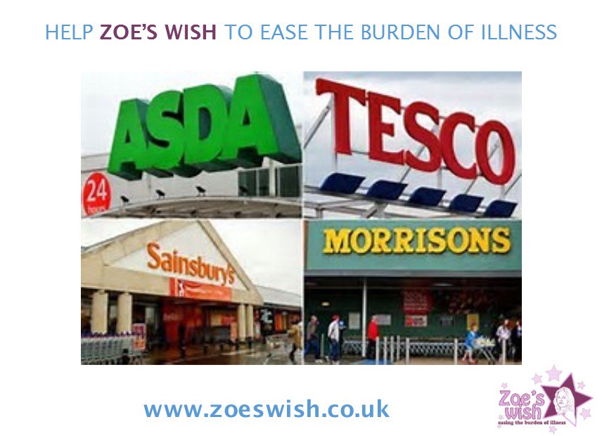 ZoesWish's tweet photo. Raise free funds for Zoe's Wish whenever you do your grocery shop with @GiveasyouLive store cards > https://t.co/IvJ1yyvapy https://t.co/SlGhnBCPhv
