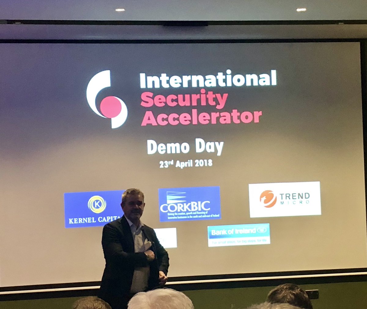 Great advice from <a href="/Larbas/">Larry Bass</a> about the importance of networking this evening at @CorkBIC <a href="/CorkAccel/">International Security Accelerator</a>  demo day. Best of luck to all the companies pitching including our CEO <a href="/BeechinorFallan/">Allan F. Beechinor</a> 👍 <a href="/AltadaSolutions/">Altada Technology Solutions</a> <a href="/ilen_io/">iLen.io</a> <a href="/ParrotScribe/">ParrotScribe</a> and @kyivcyber <a href="/SologubRoman/">Roman Sologub</a>