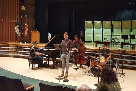ShenNews's tweet photo. Jazz vocalist Kim Nazarian of the New York Voices presented master classes for Shen High School music students in the HS East auditorium. https://t.co/eA06pl6Kk2