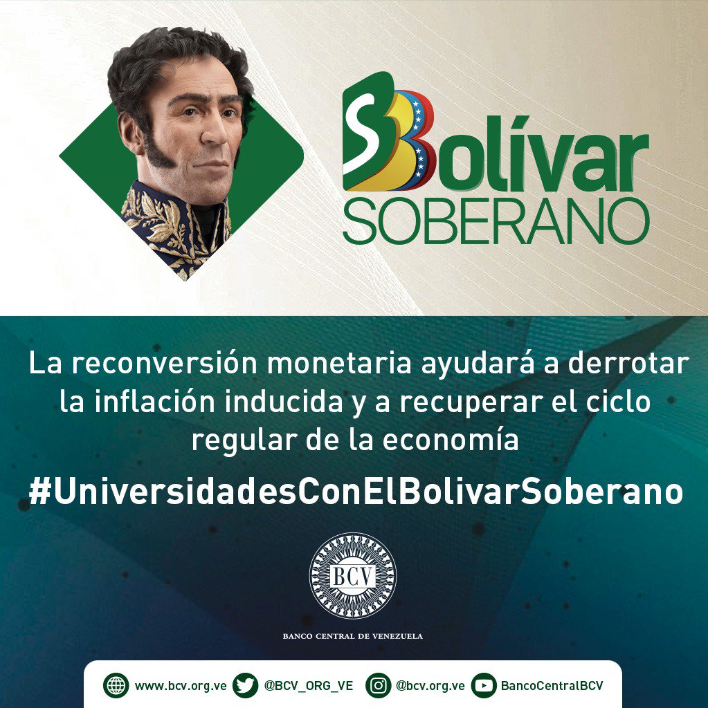 hugbelpsuv's tweet image. La reconversión monetaria ayudará a derrotar la inflación inducida #UniversidadesConElBolívarSoberano