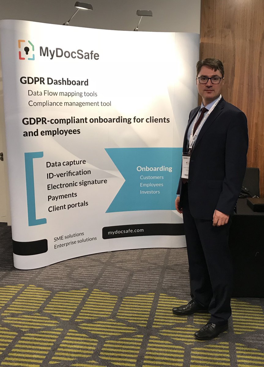 MyDocSafe's tweet photo. Great to meet so many people & have good conversations about GDPR compliance software today @GDPRSummit. If you didn’t see MyDocSafe & would like to connect please dm or visit https://t.co/OMoWfZ3X7m. #GDPR #GDPRConf #DataProtection #DataPrivacy #PersonalData #Software https://t.co/5D1GAg0eB8