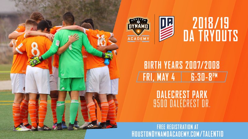 DynamoAcademy's tweet photo. UPCOMING: 2018/19 @DynamoAcademy DA Tryouts for the 2007/2008 age groups!

Register now at https://t.co/NRDNDAwiQF! https://t.co/2efScnNgpT