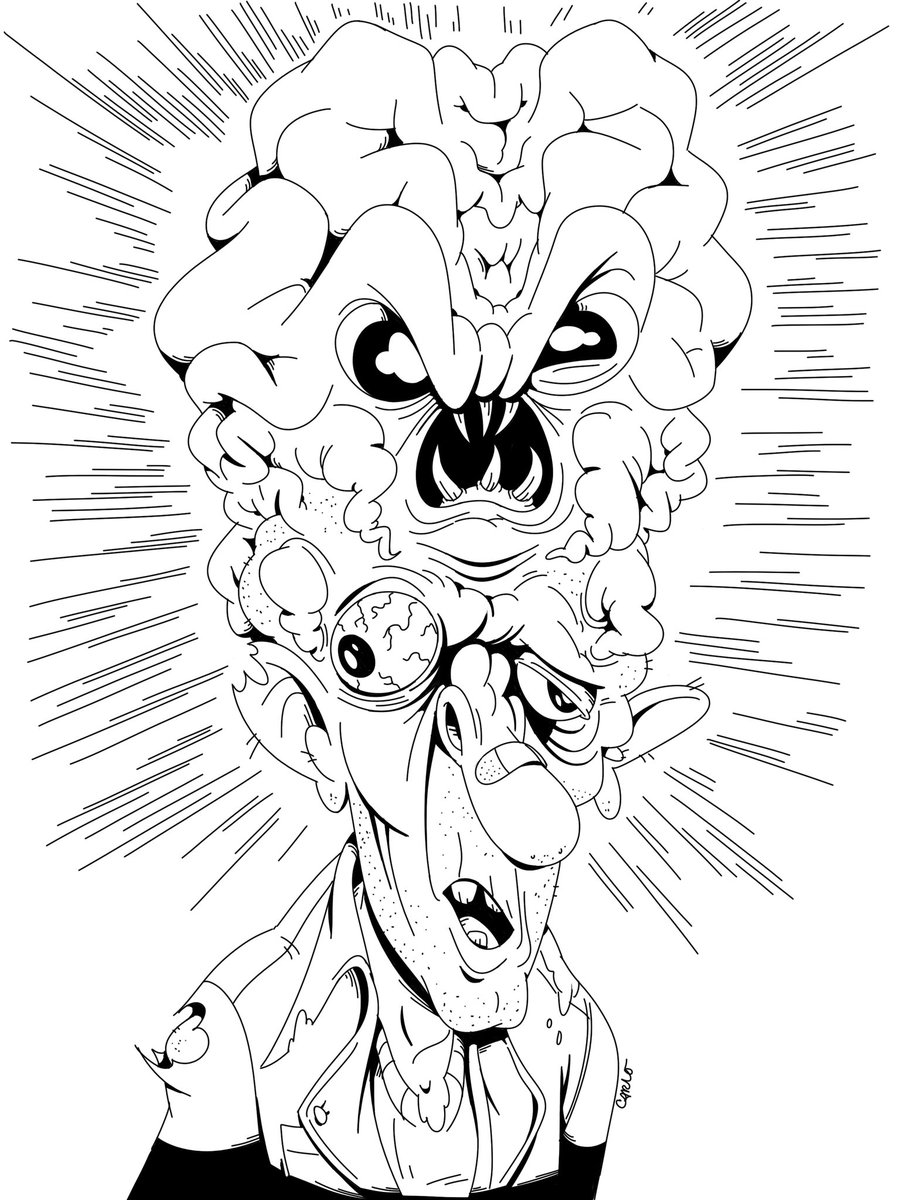 mikecarloooyeah's tweet photo. Brain Drain #killcity #illustration #madeiny #pitch #art #brain #homeless #endofdays #aliens #blackandwhite https://t.co/VDj56YKuBS