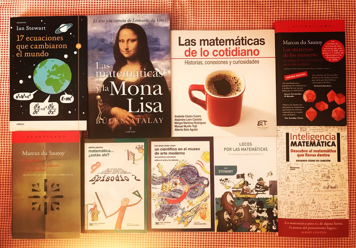 FestMatematico's tweet photo. En el #DiaMundialdelLibro van algunas sugerencias de lecturas sobre divulgación de matemáticas. https://t.co/BXmakO8K3P