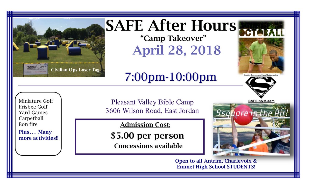SAFEYouth's tweet photo. Antrim SAFE After Hours, April 28th, 7-10pm. https://t.co/wIJTDjtNq5