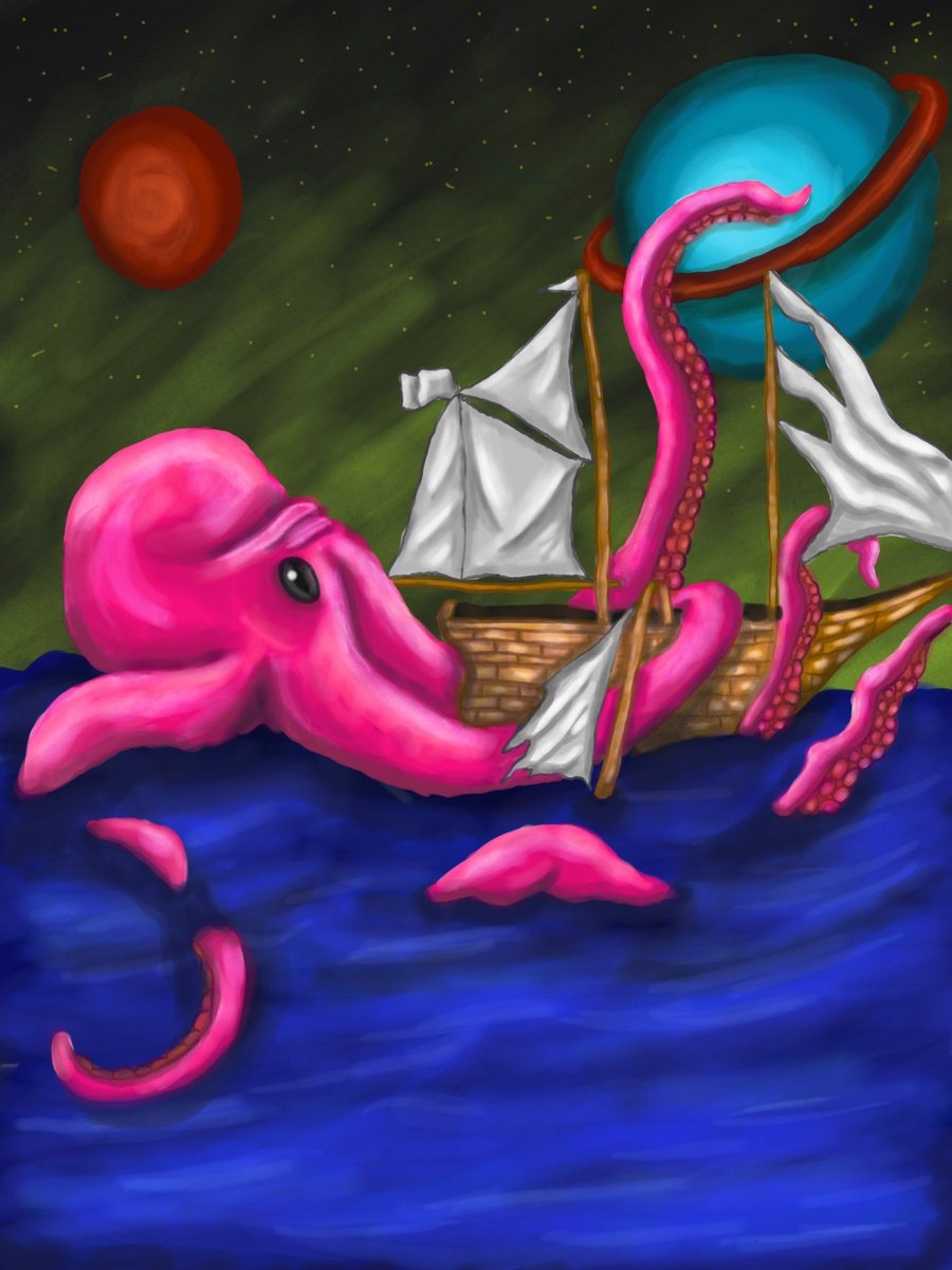 benbartels27's tweet photo. Rough seas 
 #art #artists #artwork #ArtOfTheDay #CreativeEnergy #illustration #picoftheday #photooftheday #drawing #Sketching #digitalart #painting #love #beautiful #fun #Kraken #natical #digitalpainting https://t.co/BzsKCcV9fK