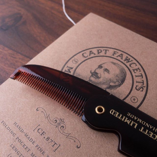 The_Brotique's tweet photo. The @captainfawcett folding pocket mustache comb should have a place in every mustached man's trouser pocket. .
.
.
.
.
.
#mustache #mustached #mustachemonday #mustacheman #mustachegrooming #mustachecomb #mustacheyouaquestion #mustachelove #mustachelife โฆ https://t.co/A5pmrzn4qF https://t.co/Ou3FCV5ddn