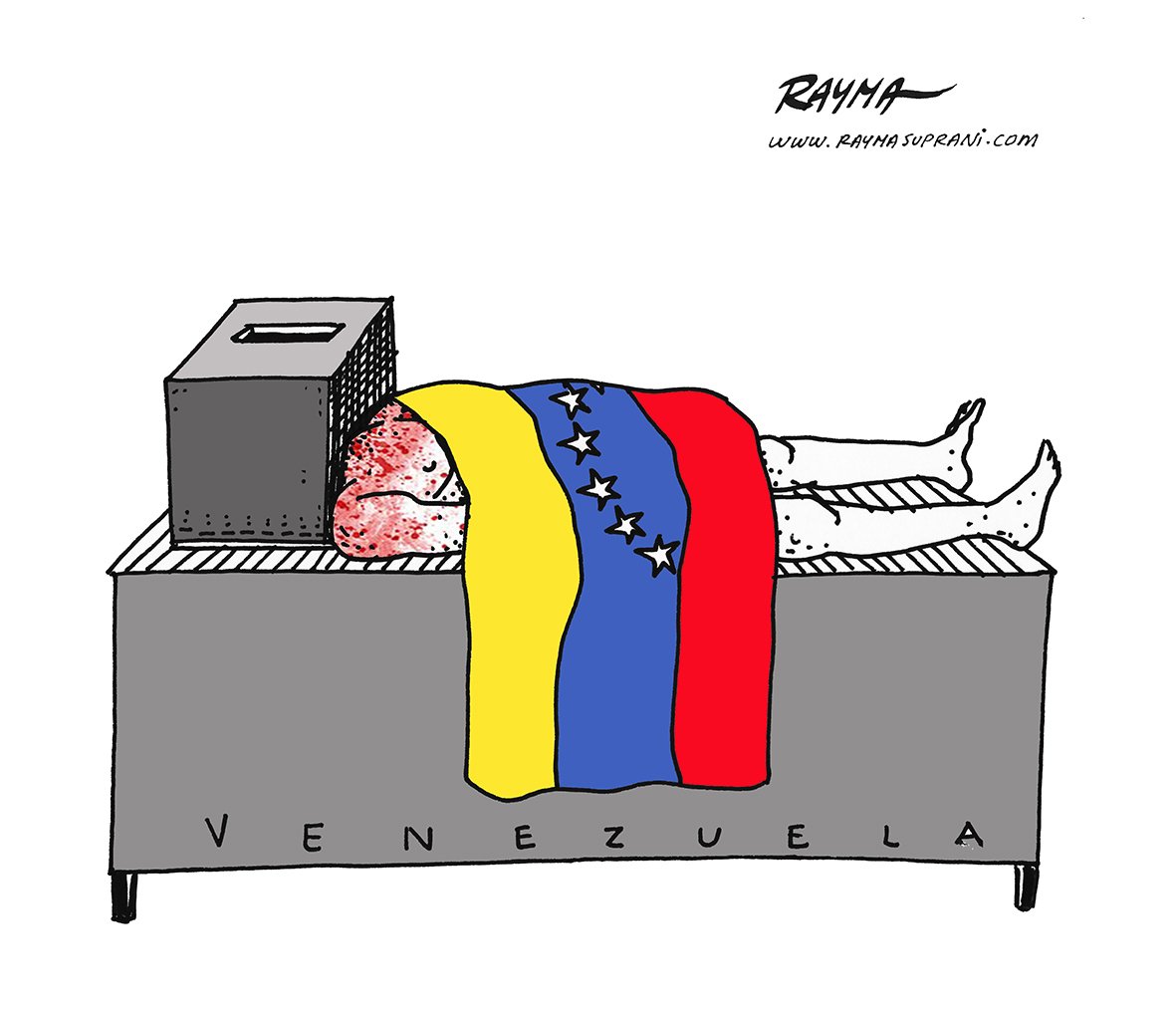 raymacaricatura's tweet photo. Hace un año el regimen de Nicolas Maduro masacró a muchos de nuestros jóvenes venezolanos que protestaban en las calles pacíficamente, no hubo juicios ni culpables, la única propuesta fue hacer elecciones sobre los cadáveres...No vamos a ser parte de esto. https://t.co/rPsETKH9lQ