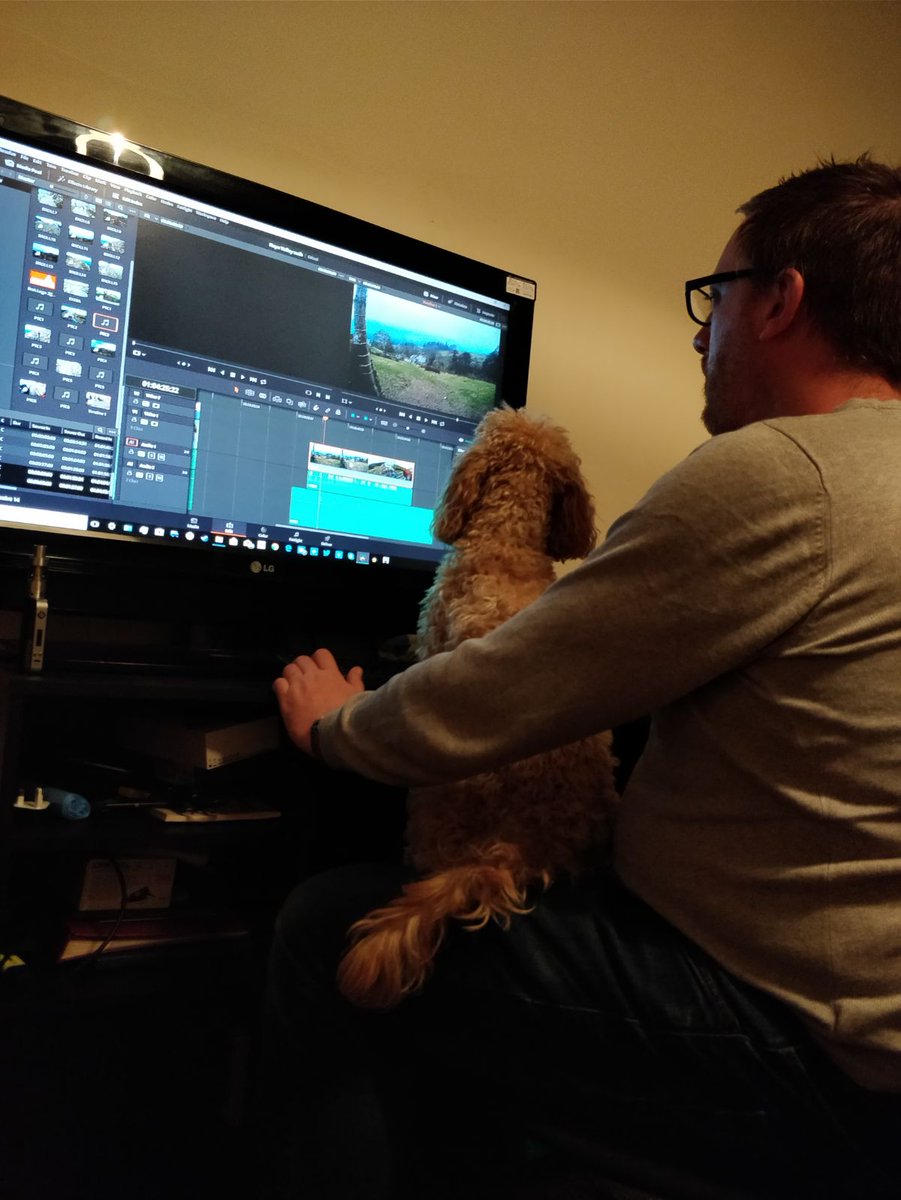 banished2attic's tweet photo. Someone decided to help me edit. Getting through the backlog #vlogging #hiking #peakdistrict https://t.co/fJlMVl6lL0