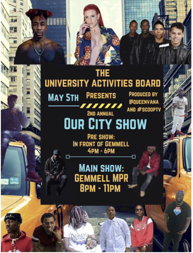 ClarionUAB's tweet photo. re you excited for the second annual Our City?! We are, join us May 5th for an amazing musical experience! https://t.co/b6N3HZJ5HX