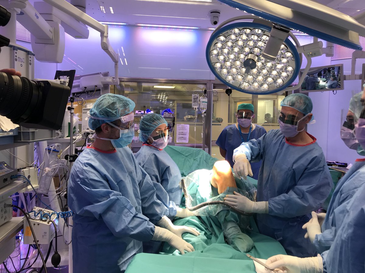 drsergisastre's tweet photo. Hoy hemos organizado desde la Unidad de #rodilla del @hospitalclinic 2 casos de cirugías en directo de #Waldemar Link: una Gemini niobio para #alérgicos, y una #endomodel bisagra para inestabilidad extrema. Quiero agradecer a Dr. @drdragpopescu y Dr. Lozano por su participación. https://t.co/Do0vlD5sX1