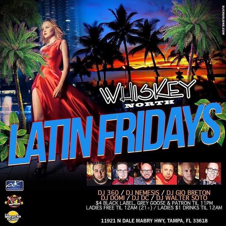 therealdjslick's tweet photo. Free Table, Bottle Of Vodka &amp; Cover Till 12 This Friday @whiskeynorth With @djnemeses @giobreton @djwaltersoto @dj360_ @deejaydc_waine &amp; @djkingdomi Mixing Live. All Power By @jnbookings &amp; @ak_promotions #latinfridays #latinos #salsa #reggaeton #tawagpromotions @tawagpromotions https://t.co/WNn7IaUuUw
