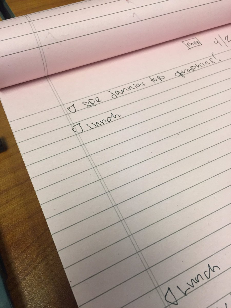 monday's agenda: lunch 2x