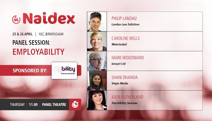 ShaniDhanda's tweet photo. Yay @NaidexShow is this week! I'm hosting a panel on #employability and if you'd to attend either day get your free tickets here https://t.co/wL0PPAHusP
#naidex44 #WeAreAble #EverydayEquality #Disability #DiversabilityCard @thenec #Birmingham https://t.co/YBpncn586F