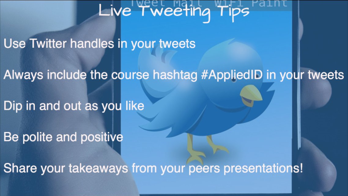 caranorth11's tweet photo. If tonight is your first time live-tweeting, here are some tips #AppliedID https://t.co/5IUhQuIfel