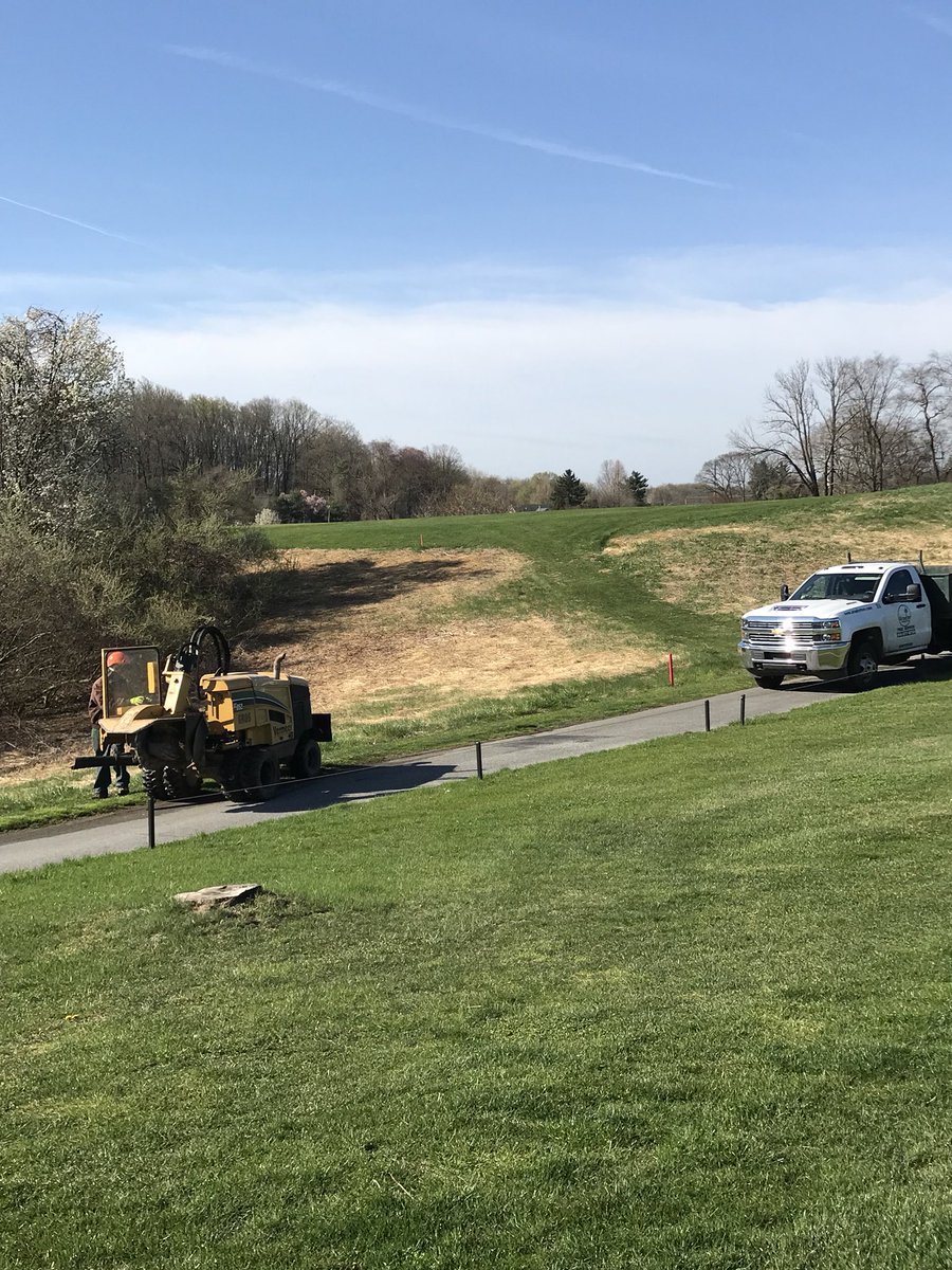 We are also finishing up the stump grinding from trees taken down late winter. Busy day at for us at #Hartefeld