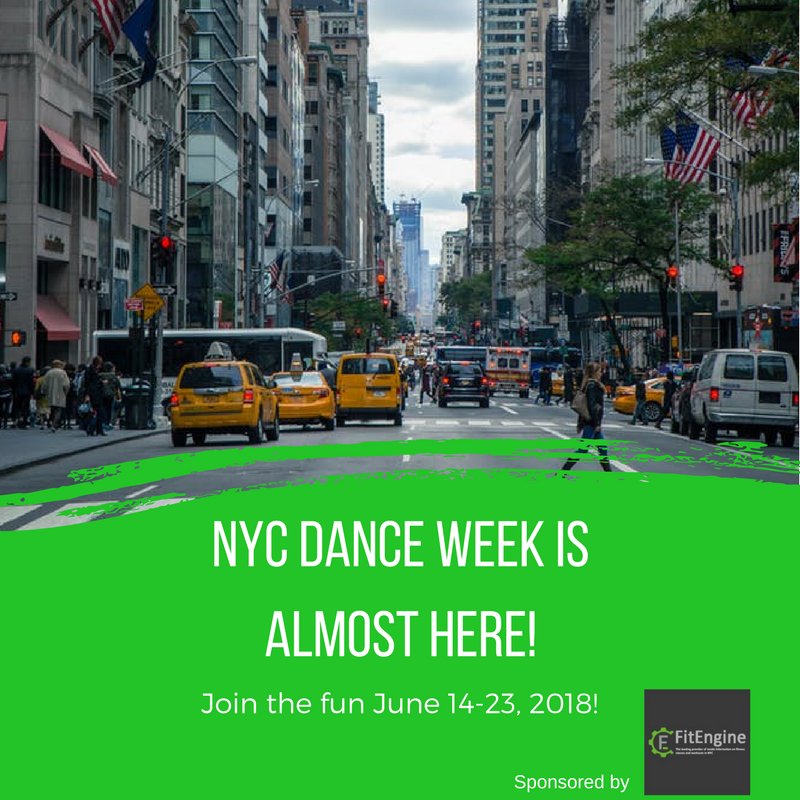 Fitengine's tweet photo. NYC Dance Week is coming up fast! Have you registered as a participant yet? Tag a friend you want to join with you!
_________________________
#nyc #dance #FitEngine #fitness #nyclife #nycfitness #fun #newyork #nycdanceweek #summer #nycsummer #nycfun #danceitout #dancing #health https://t.co/HaG5GTAgOO