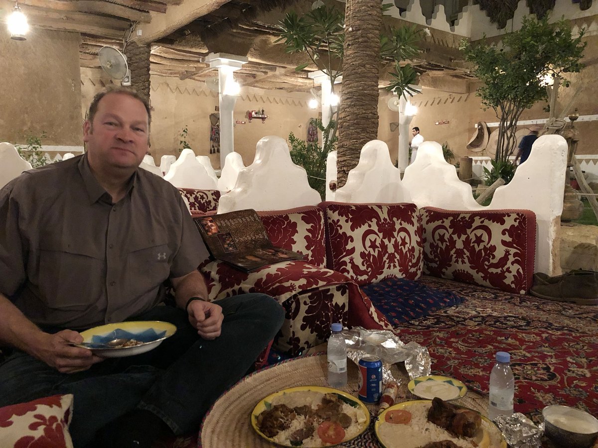 Pacific_Ag's tweet photo. Our own Kerry Calaway and Harrison Pettit traveled to Saudi Arabia to meet with potential #exportforage customers. Here's to new friends and new food (yep, that's camel on Kerry's plate). @Agbiomassfeed https://t.co/CPLju8cHEg