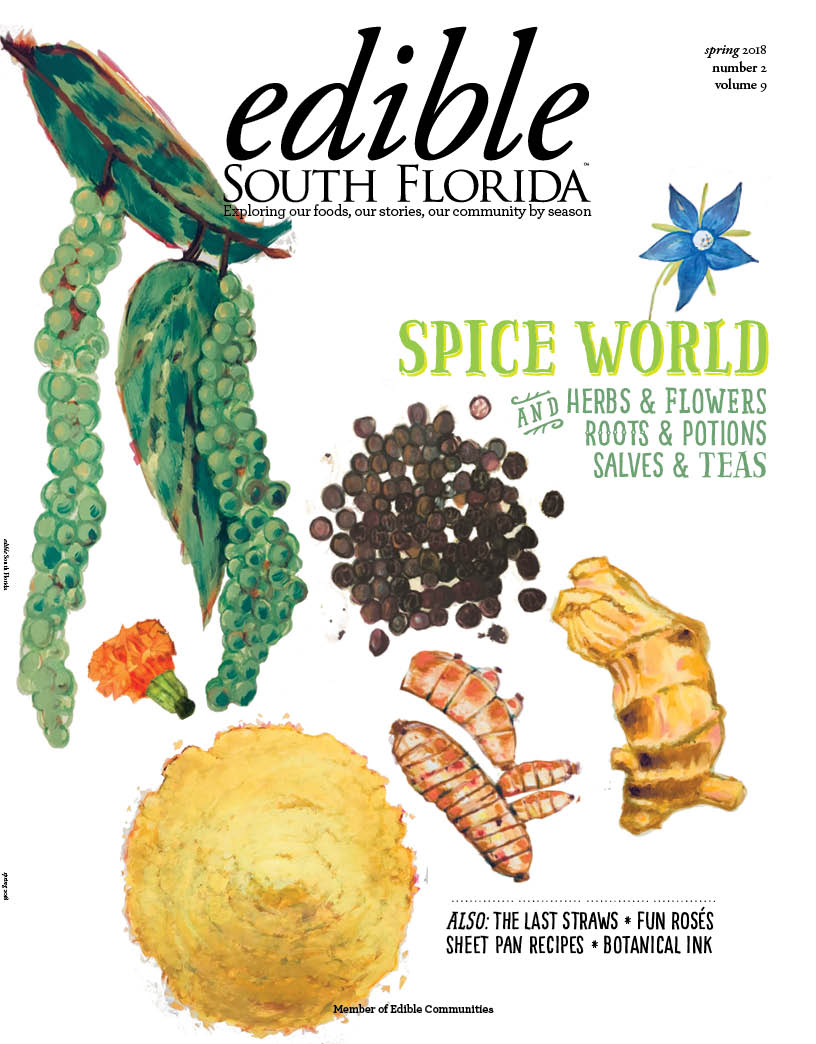 EdibleSoFla's tweet photo. Pick up our new spring issue! #SpiceWorld: herbs, spices, salves, tonics, botanical🌱🌺! #Ghee #Krakatoa #NoNameChinese @ThreeWynwood #MiamiIsNotPlastic ♻️ #Adashah 🍲 Rosés 🍷 Hazy beer 🍺 Find your copy @MilamsMarkets @GreenGablesCafe @robertishere @ufiorg @MBBGarden https://t.co/vfQrFr9gRl