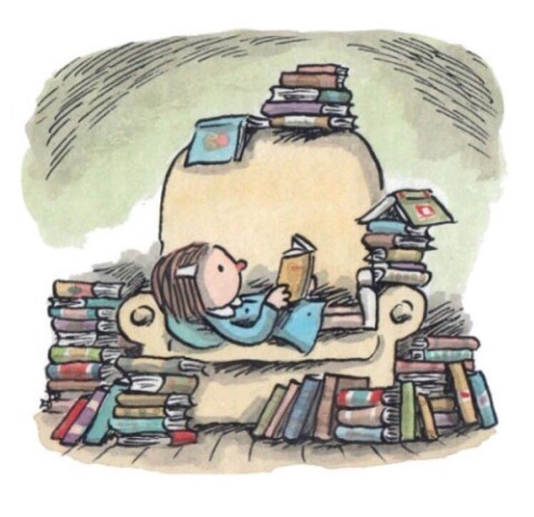 Resultado de imagen para imagen de gente rodeada de libros