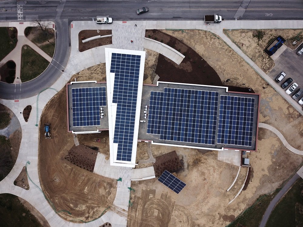 SunPower's tweet photo. Advancing its commitment to a greener campus, @millersvilleu of PA worked w/ @TerraSolSolar to install its first #zeroenergy building featuring #SPWR high-efficiency panels. #localsolar https://t.co/34Vl3vP1eC