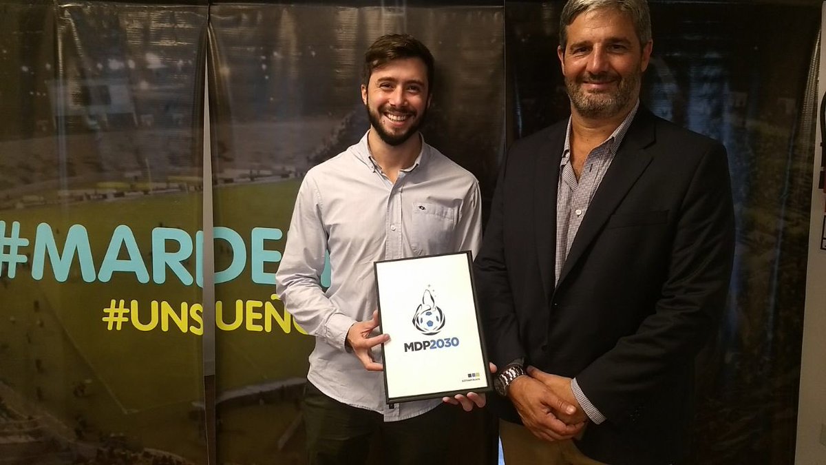 Felicitamos  a Javier Alejandro Bazoberri creador del isologo de la iniciativa <a href="/MDP2030/">MDP2030</a> que representará a Mar del Plata camino a ser subsede del #Mundial2030.
