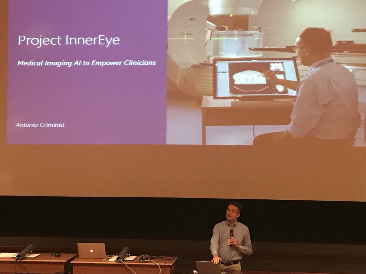 Antonio Criminisi from <a href="/MSFTResearchCam/">Microsoft Research</a> on #IFMachineLearning in #Healthcare. With <a href="/pahinipandya/">Pahini Pandya</a> <a href="/CSamarghitean/">Dr Crina Samarghitean</a> <a href="/EPOCambridge/">EPOC</a>