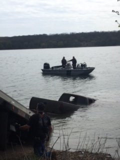 TrpDurant's tweet photo. One up!  OHP Dive Team and Marine Enforcement recovering vehicles out of Lake Waxhoma. https://t.co/rEdv9nxVRG