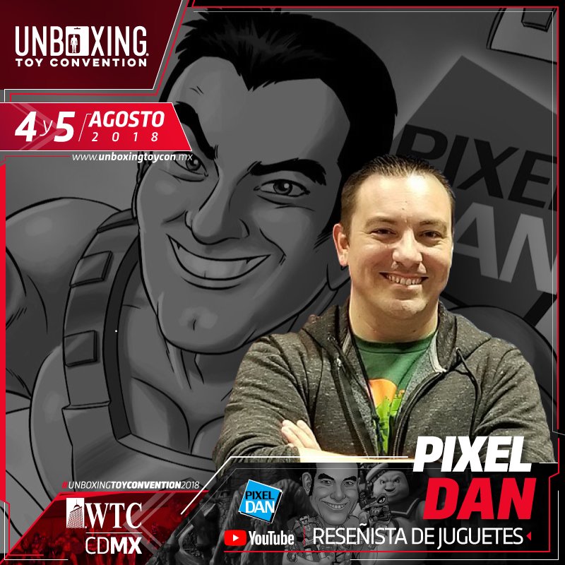 lamolemx's tweet photo. El popular @PixelDan se une a @SteveSansweet y #TimEffler como invitados de @UnboxingToyCon, el encuentro para los coleccionistas de juguetes de ayer y hoy. 4 y 5 de agosto en el @ciecwtcmexico de la CDMX. https://t.co/ptGTidZZrw