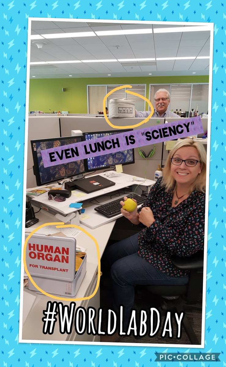Catching #scientists during lunch...yes they eat too! @PamelaBachman thanks for sharing! #WorldLabDay #worldlaboratoryday
