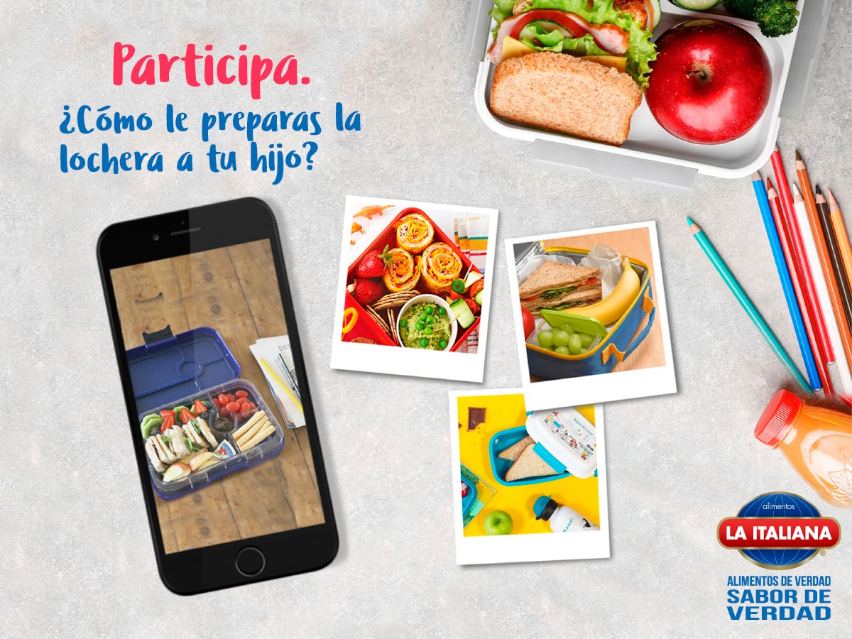 Busca nuestro Fanpage en Facebook y coloca en los comentarios de este post una foto de cómo le preparas la lonchera a tu hijo. ¡Anímate! Tú puedes ser el próximo ganador.