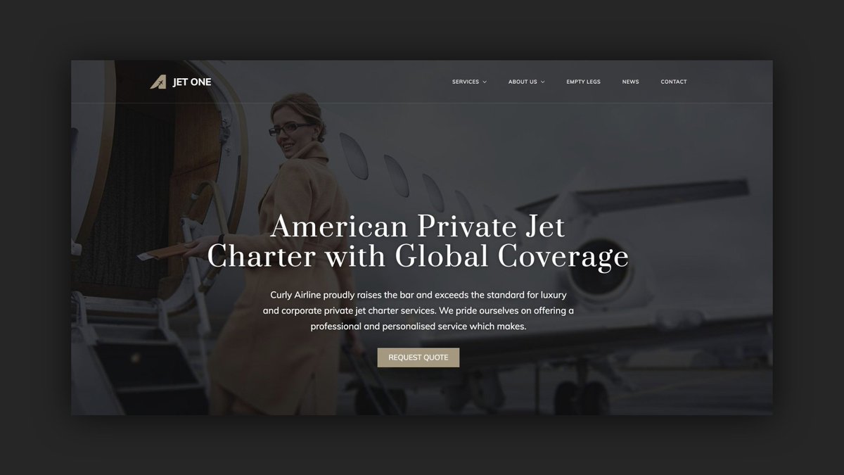 We just released a new WordPress theme for private airlines &amp; jet charters companies ✈ As all our products, it's exclusive on <a href="/EnvatoMarket/">Envato Market</a> <a href="/ThemeForest/">ThemeForest</a> 

Check it out here: bit.ly/2K7FUQF