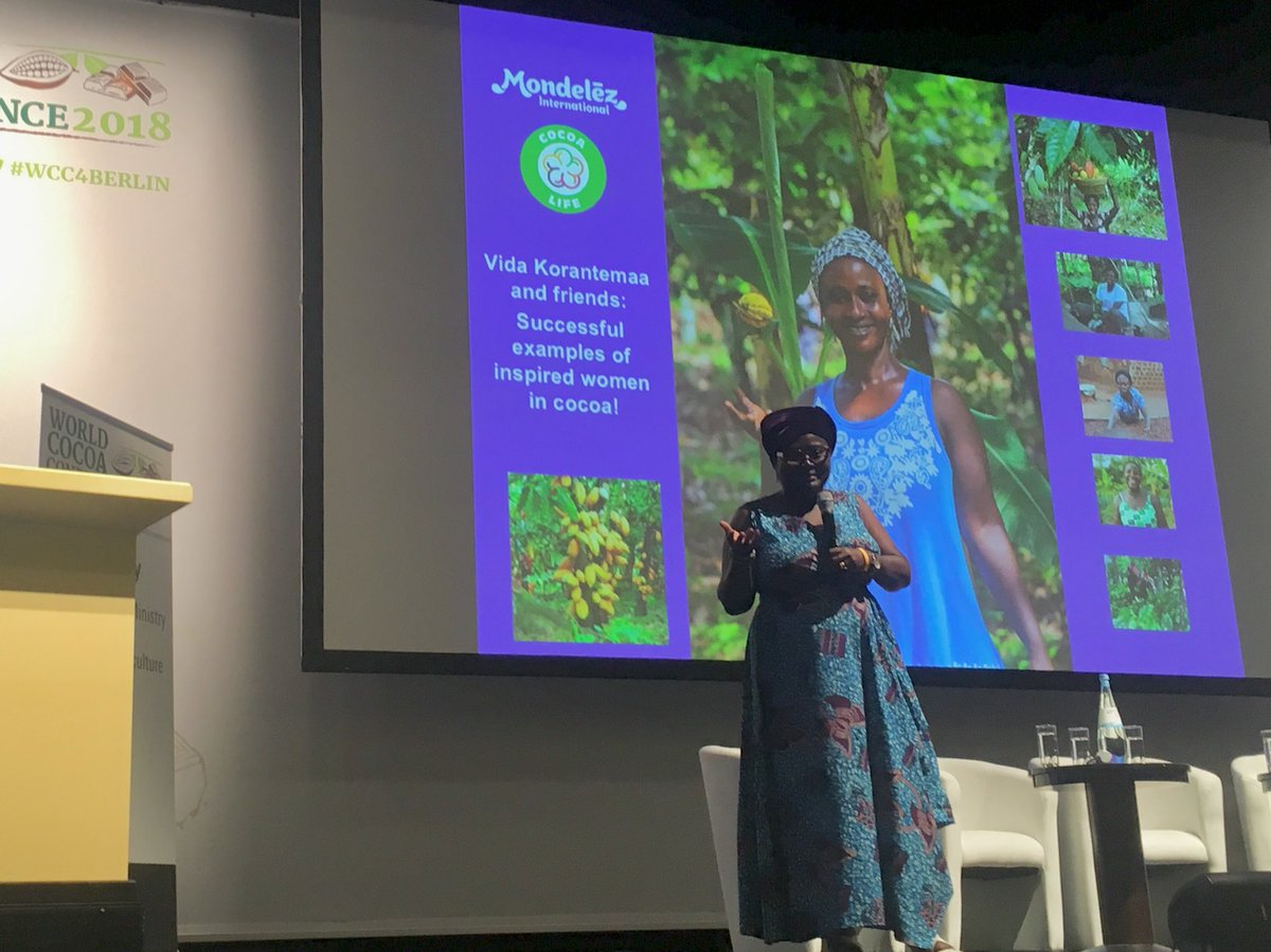 Women do most of the cocoa work, now we need more women in cocoa decision-making bodies - Yaa Peprah <a href="/MDLZ/">Mondelēz Intl</a> #cocoalife #wcc4berlin