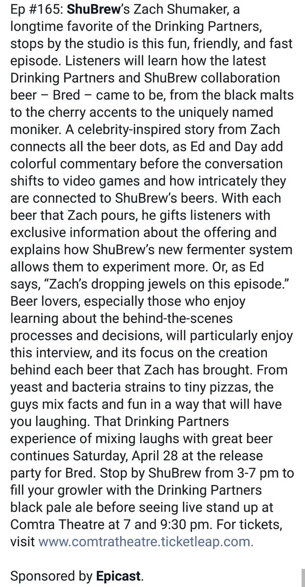 Partnerspod's tweet photo. Ep #165 | Beer 4 The Sole | Featuring @shubrew | #podcast #craftbeer #PCBW #Pittsburgh 

#iTunes: https://t.co/tGx0gIwRK4
#Android: https://t.co/Ry608RVUix https://t.co/JOdFAxCd5P