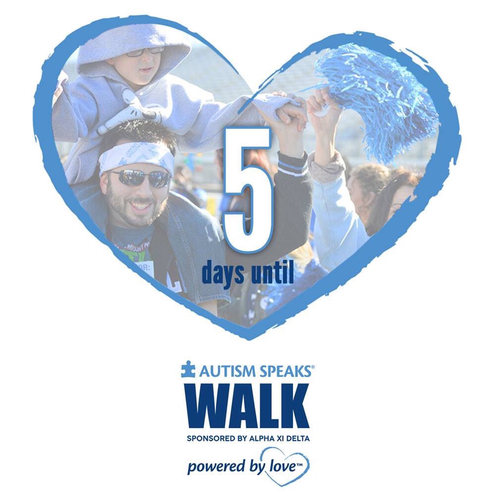 The ladies of theta xi are super excited for this weekend’s walk! 💙🌟💡