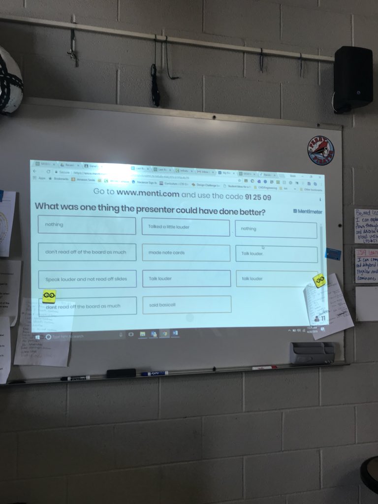 SarahRiveraSTEM's tweet photo. IS9 students presenting about genetic disorders and running immediate peer #feedback sessions using @Mentimeter . Love that tool! Quick and easy feedback from any device! #feedbackcycle #studentdriven https://t.co/CM4Qrtu6DX