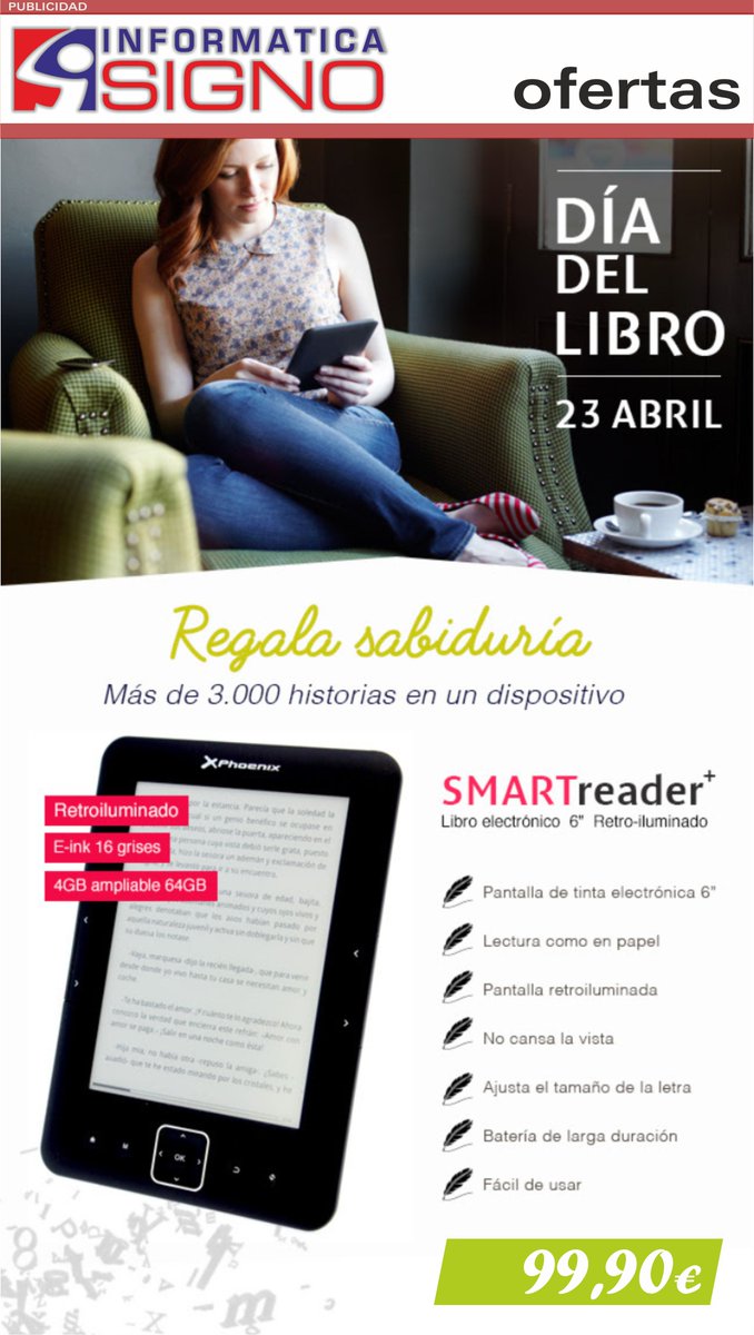 infosigno14's tweet image. #smartreader #ebook #FelizDiaDelLibro