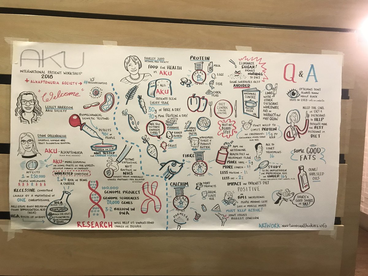 VitafloRDs's tweet photo. Now that's what you call note taking, very impressive @twovizthink Thanks @AKUSociety for a great day. #alkaptonuria #CPD #dietetics #DevelopAKUre #raredisease #akuworkshop2018 #twovizthink https://t.co/yMaioDTACw