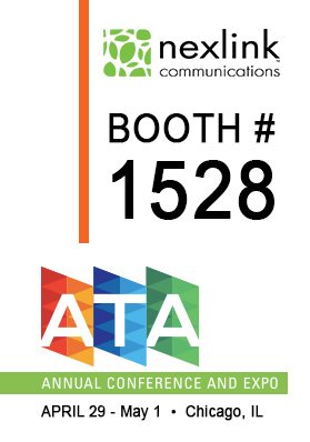NexlinkComm's tweet photo. Nexlink Communications will be at the ATA show in Chicago April 29 – May 1.  Stop by to discuss EVV, custom software, and other unique mobile device needs. #ATA16 https://t.co/IXyPNVguGi