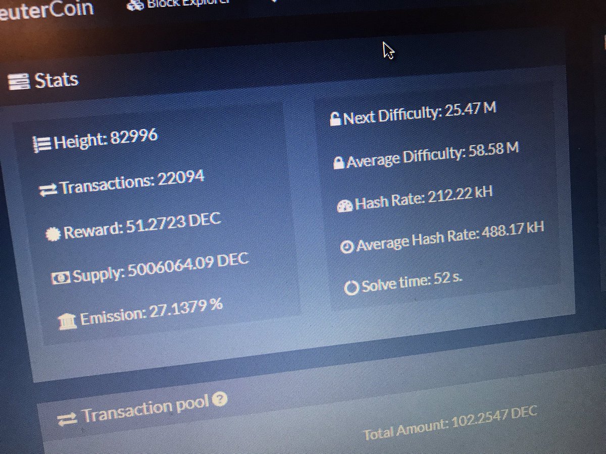 bitte_digga's tweet photo. 5milion out of 18 million @DeuterCoin  if you don't get on this and buy some from @Crex_24  while it's cheap if know what you doing this coin is far better than monero. It has a limited supply and the road map looks good https://t.co/40cQ7eeOh5