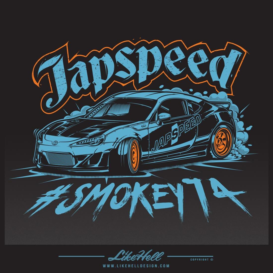 LikeHellDesign's tweet image. Another of the four new shirt designs for @Japspeed with @PaulSMOKEYSmith’s 1.5JZ-GTE Powered GT86

#likehelldesign #teamjapspeed #gt86 #likehell