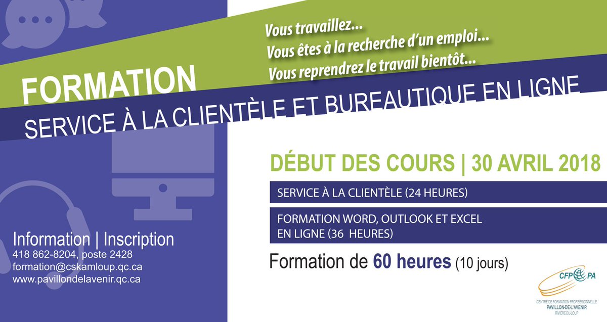 Cette formation commence la semaine prochaine au <a href="/cfppa/">Pavillon-de-l'Avenir</a> !