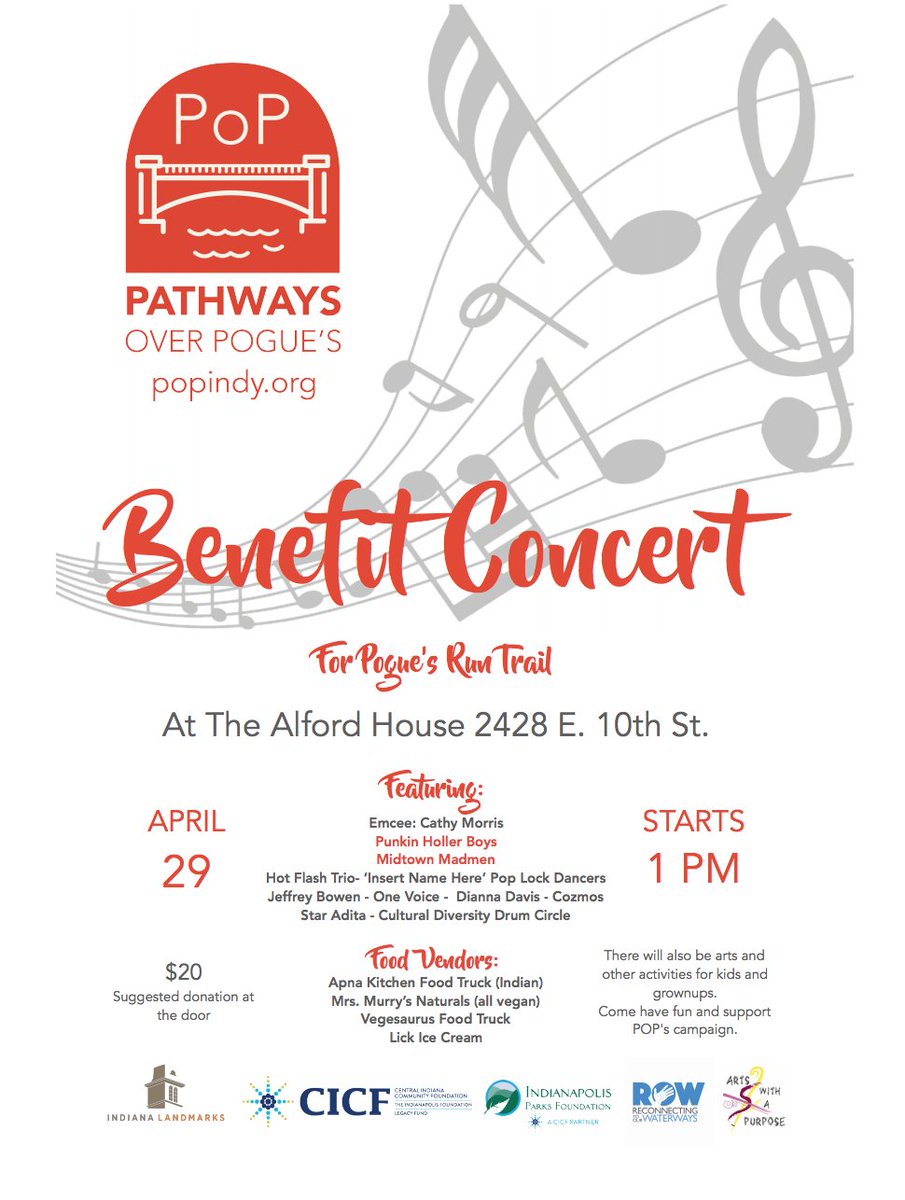 YelpIndy's tweet photo. In the spirit of #YelpHelpsWeek - have you heard about Sunday's Benefit Concert that's raising money to complete Pogue's Run Trail?! Pork & Beans Band will be performing, so we're already sold. More info here: https://t.co/asPvo7yK9v https://t.co/mhV4pII3Iu
