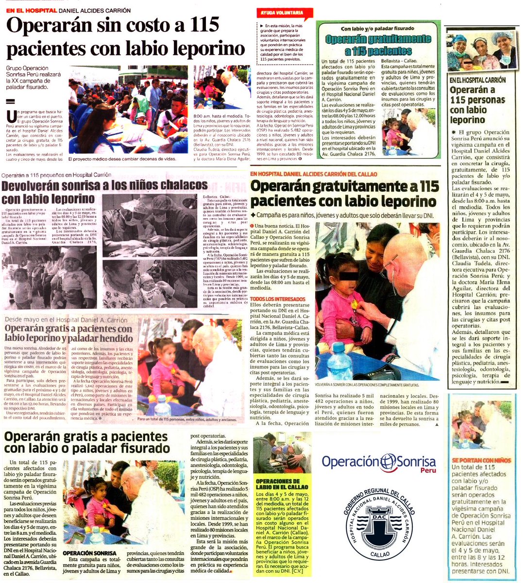 Las evaluaciones se realizarán 04 y 05 de mayo, desde las 08:00 a. m. hasta el mediodía, a todos los niños, jóvenes y adultos de Lima y provincias que lo requieran. Interesados presentarse con su DNI en el <a href="/HNDACCallao/">HNDAC</a>, Av. Guardia Chalaca 2176.➡️bit.ly/2HhdBxr