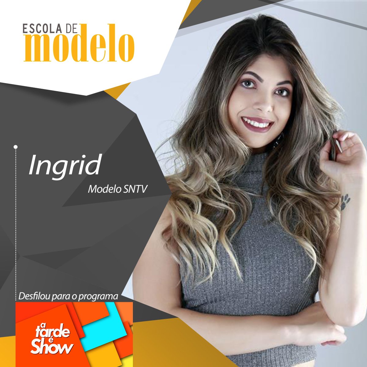 escolademodelo_'s tweet photo. A linda da Ingrid foi aprovada para um desfile no programa A Tarde é Show! Parabéns <3
#escolademodelo #modelo #passarela #desfile #maxfama #eventodemoda #catwalkbrasil #manequim #fashion #myagency #saopaulo #job #casting #marketing #vidademodelo #tendencia #televisão #programa https://t.co/pURj5w7uIX