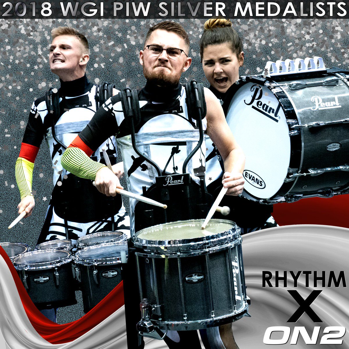 ON2Percussion's tweet photo. Congratulations to 2018 WGI PIW Silver Medalists, Rhythm X! ON2 is honored to have been a part of another fantastic season.
@RhythmXinc #ON2Percussion #DrumSlips https://t.co/1VWnrl24ba