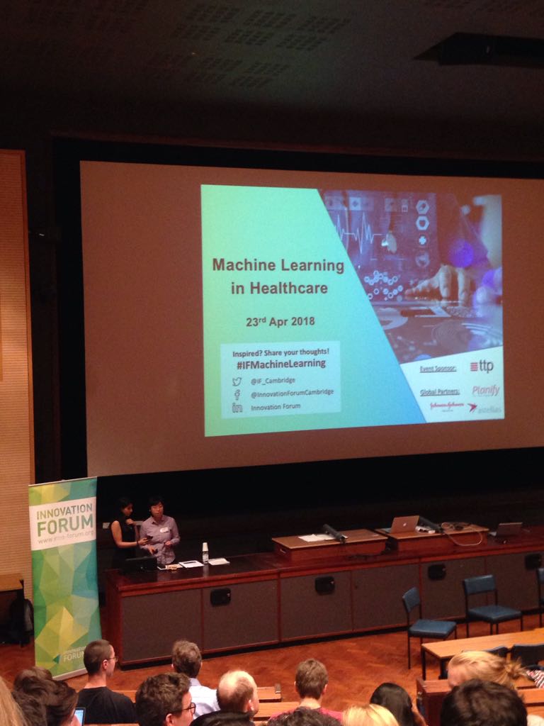ZymeComms's tweet photo. Great to attend the Innovation Forum: Machine Learning in Healthcare event this evening sponsored by TTP. @ttp_plc @IF_Cambridge @Innovation_F #IFMachineLearning #machinelearning #healthcare #AI https://t.co/6ZGs6RSz5c